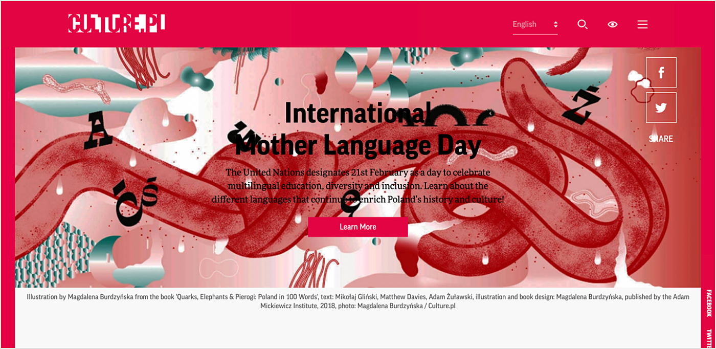 culture.pl website - educational website design ideas