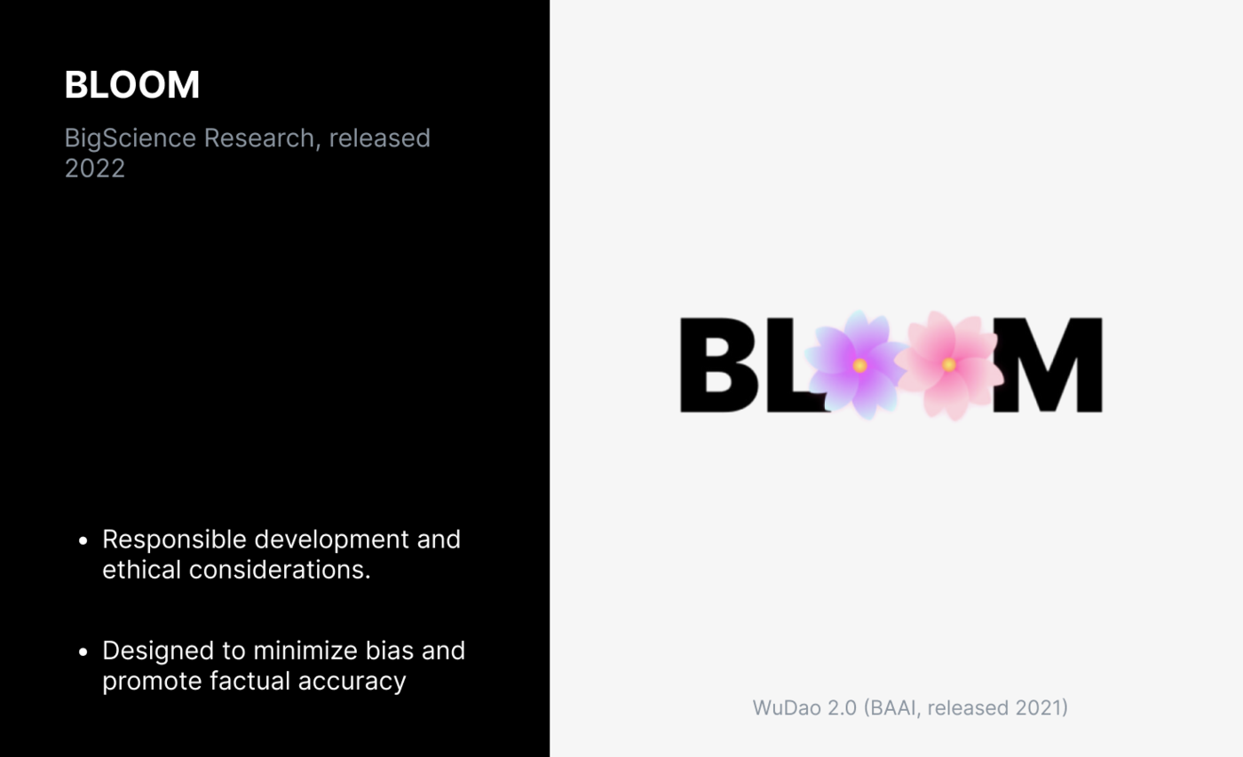 BLOOM features a restrictive training dataset in hopes to retain factual accuracy