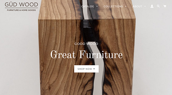 wood furniture website design