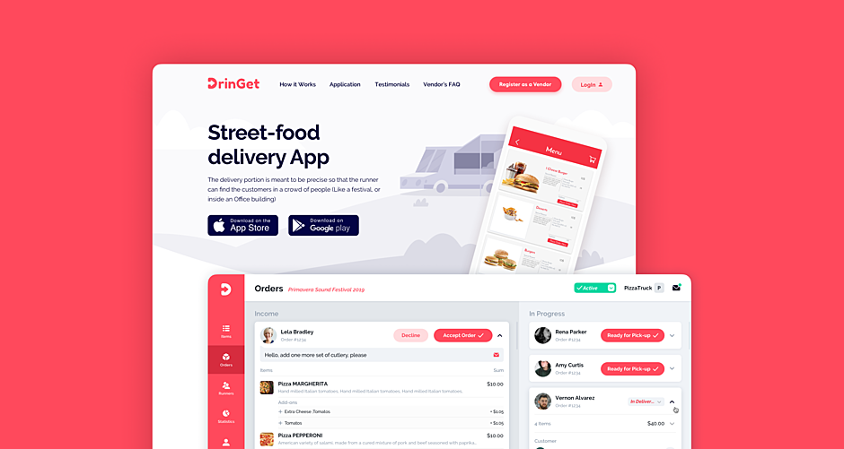 DrinGet – Food Ordering App